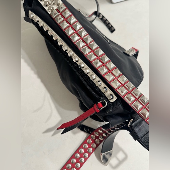 Prada Nylon Studded Messenger Bag - Picture 8 of 9